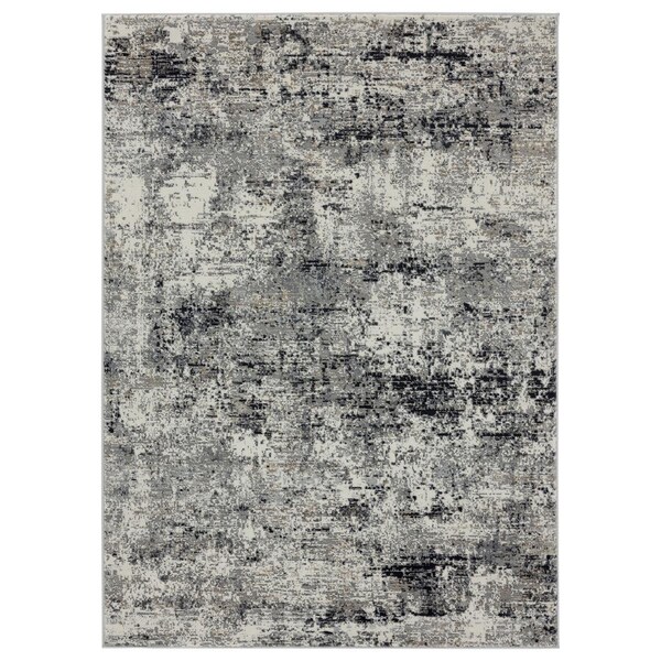 Manmade Eternity Barcelona Charcoal Accent Rectangle Rug 1 ft. 11 in. x 3 ft. MA3086050 - main